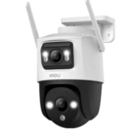 CAMARA IP/PT 10MP CRUISER DUAL 2 (5MP LENTE FIJO/5MP LENTE PT) LENTE 3.6MM. H.265. SMART FULL COLOR. WIFI 6. 2.4GHZ. ALGO PLAY. DISUACION ACTIVA LUZ ROJA Y AZUL. AUDIO 2VIAS. IP66 IPC-S7XEN-10M0WED-0