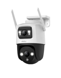 CAMARA IP/PT 10MP CRUISER DUAL 2 (5MP LENTE FIJO/5MP LENTE PT) LENTE 3.6MM. H.265. SMART FULL COLOR. WIFI 6. 2.4GHZ. ALGO PLAY. DISUACION ACTIVA LUZ ROJA Y AZUL. AUDIO 2VIAS. IP66 IPC-S7XEN-10M0WED-0