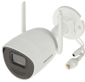 CÁMARA DS-2CV2041G2-IDW(W) BALA WIFI 4 MPX HIKVISION, 2560X1440, H.265/H.264+/H.264/MJPEG, DOBLE FLUJO, WDR, 3D DNR,SOPORTA MICROSD HASTA 256GB, ALTAVOZ Y MICROFONO, ANTENA WIFI 2.4GHZ.
