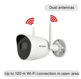 CÁMARA DS-2CV2041G2-IDW(W) BALA WIFI 4 MPX HIKVISION, 2560X1440, H.265/H.264+/H.264/MJPEG, DOBLE FLUJO, WDR, 3D DNR,SOPORTA MICROSD HASTA 256GB, ALTAVOZ Y MICROFONO, ANTENA WIFI 2.4GHZ. - Image 3
